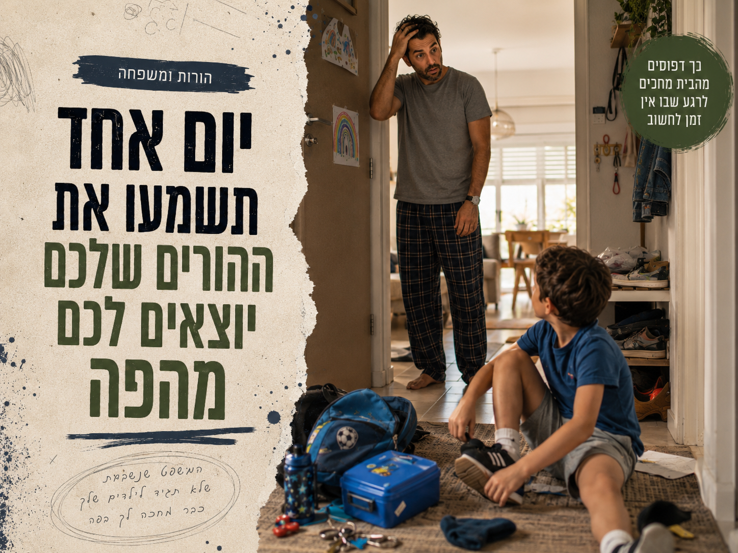 דפוסים מהבית: המשפט שנשבעת שלא תגיד לילדים שלך כבר מחכה לך בפה