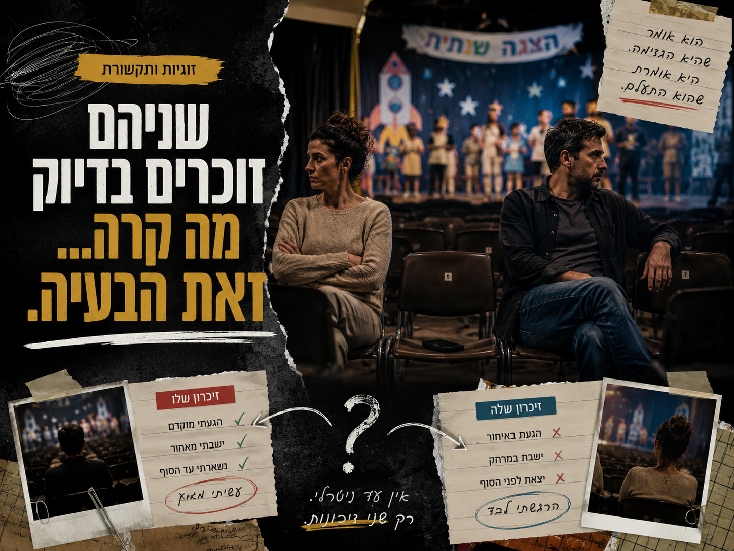 מי קובע מה באמת קרה? ויכוח זוגי שאין בו עד ניטרלי