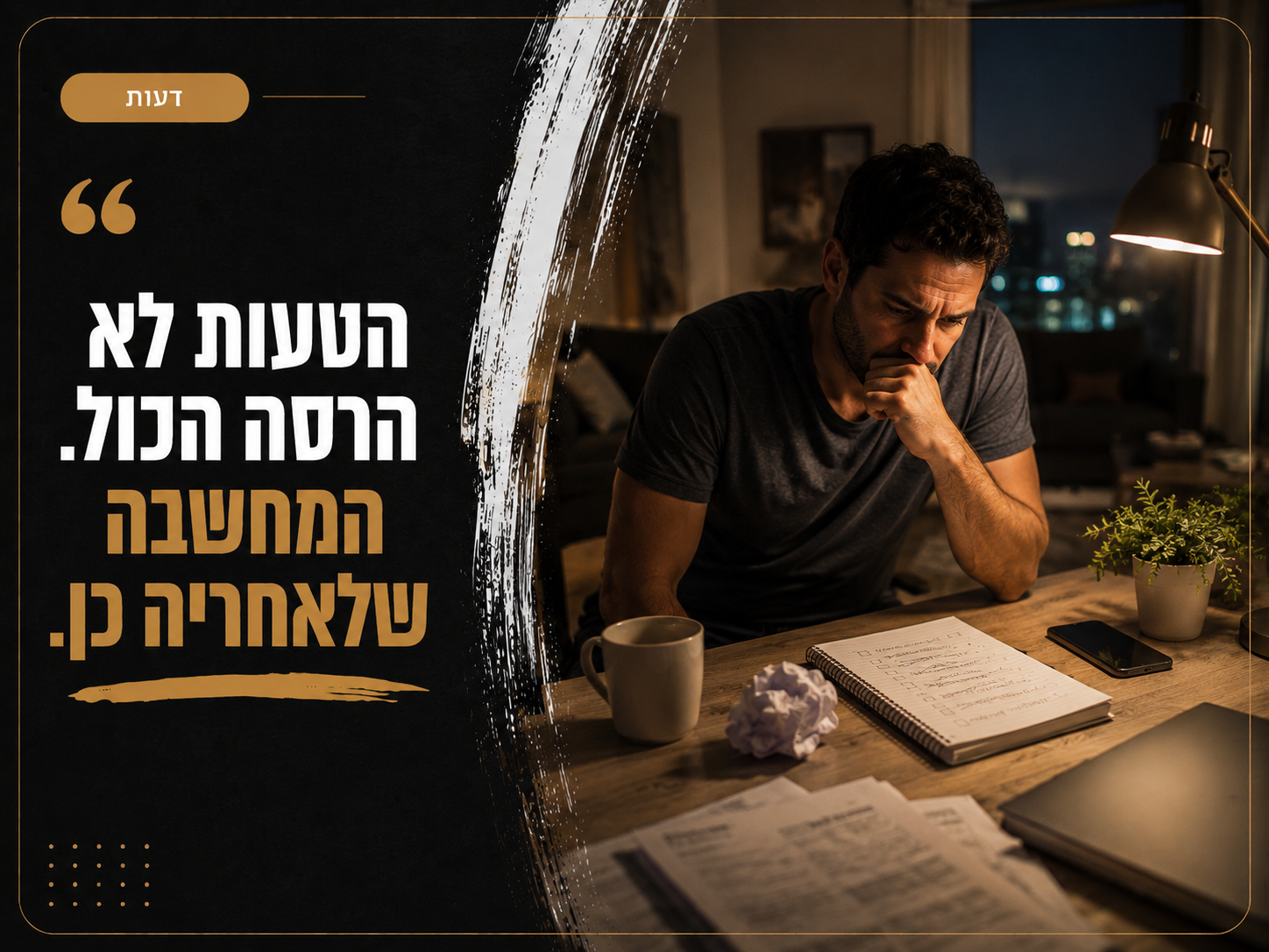 למה אחרי טעות אחת אנחנו מתנהגים כאילו הכול כבר אבוד