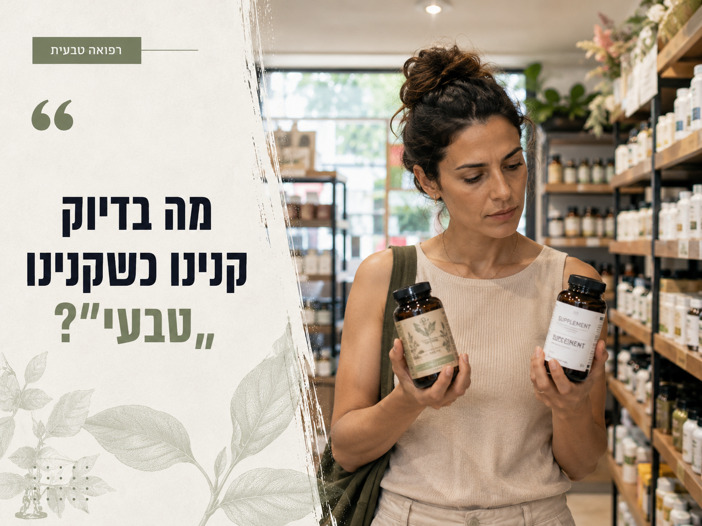 למה המילה טבעי גורמת לנו לסמוך על מוצר שמעולם לא ראינו בטבע